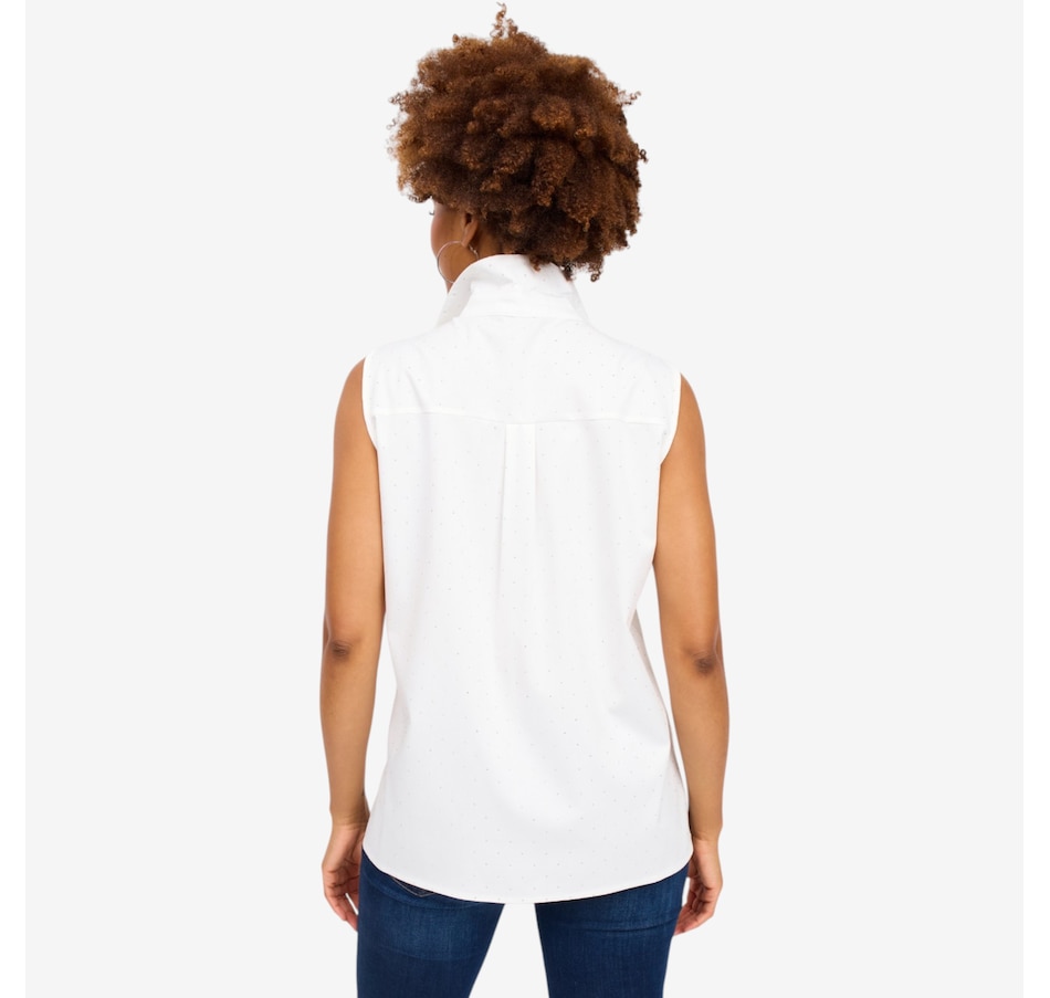 Image 125677_ALTMORE5.jpg, Product 125-677 / Price $70.00, Brian Bailey Sleeveless Button Down Shirt with Heat Set Crystals from Brian Bailey on TSC.ca's Fashion department