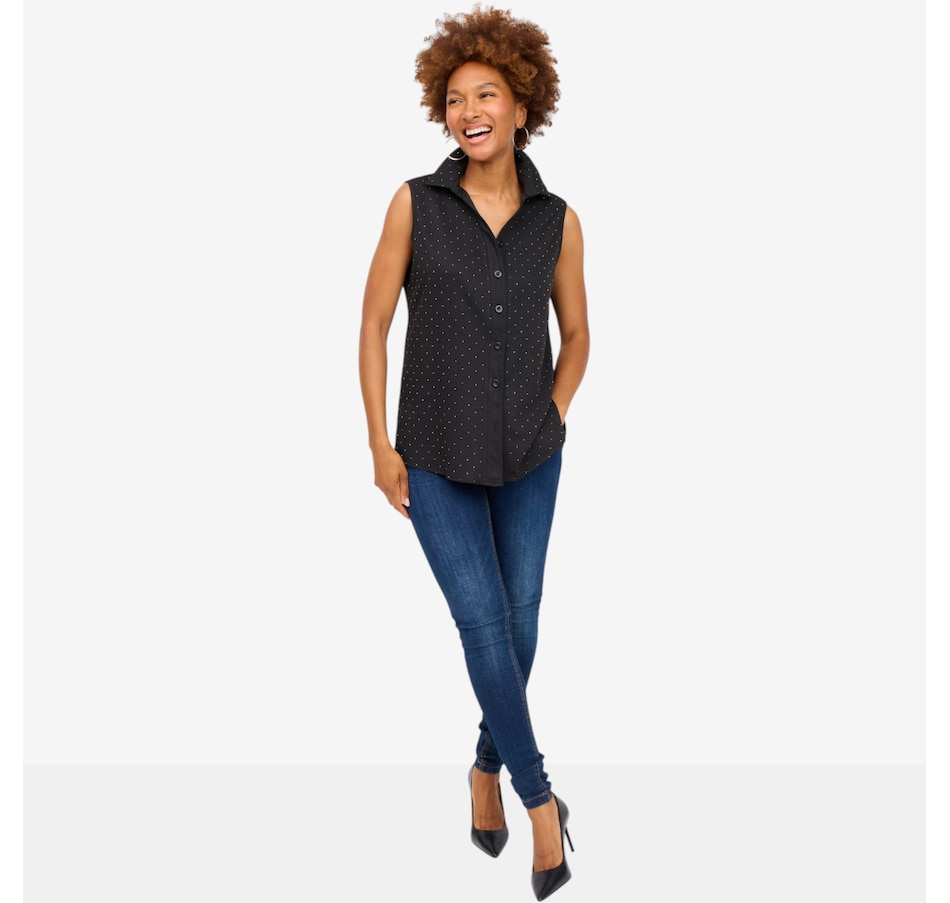 Image 125677_ALTMORE6.jpg, Product 125-677 / Price $70.00, Brian Bailey Sleeveless Button Down Shirt with Heat Set Crystals from Brian Bailey on TSC.ca's Fashion department