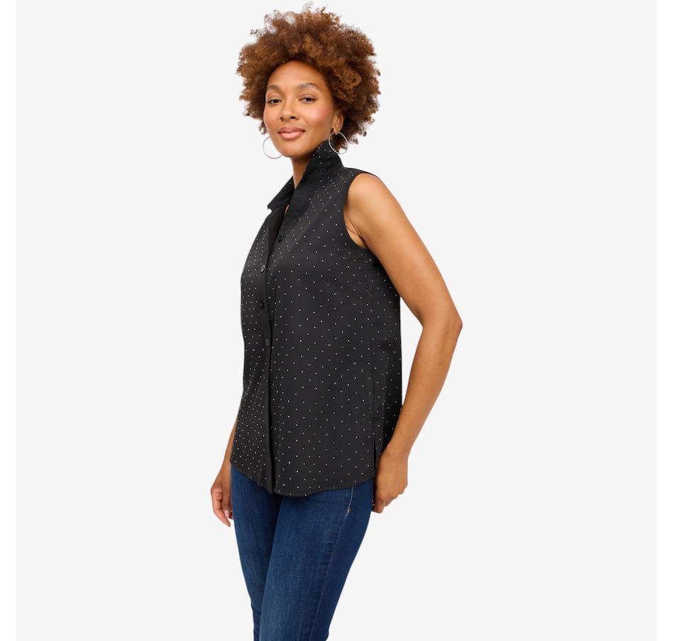 Image 125677_ALTMORE7.jpg, Product 125-677 / Price $70.00, Brian Bailey Sleeveless Button Down Shirt with Heat Set Crystals from Brian Bailey on TSC.ca's Fashion department
