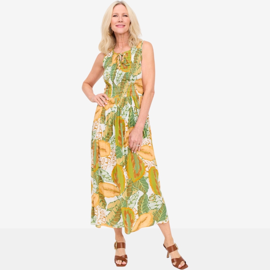 Image 125679_GRMU.jpg, Product 125-679 / Price $69.88, Brian Bailey Printed Smocked Dress from Brian Bailey on TSC.ca's Fashion department