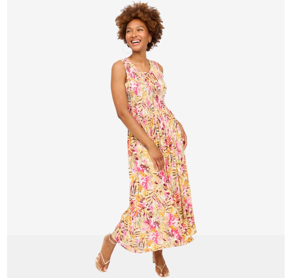 Image 125679_PMU.jpg, Product 125-679 / Price $110.00, Brian Bailey Printed Smocked Dress from Brian Bailey on TSC.ca's Fashion department