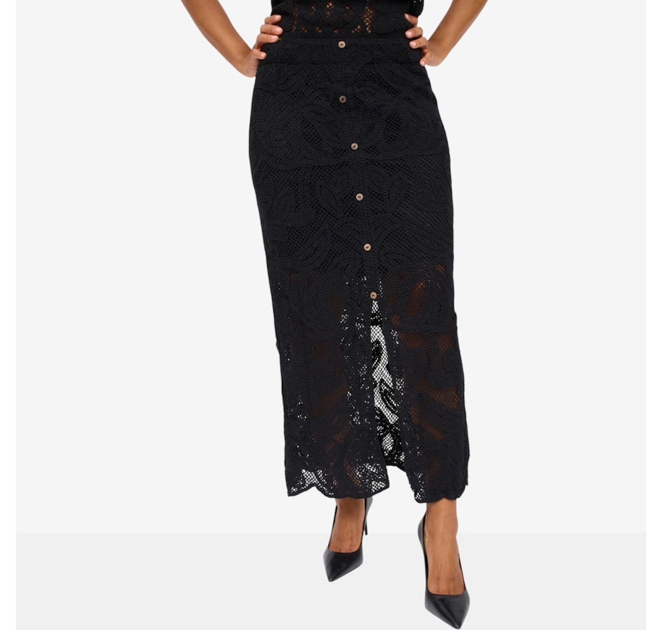 Image 125683_BLK.jpg, Product 125-683 / Price $175.00, Brian Bailey Crochet Lace Skirt from Brian Bailey on TSC.ca's Fashion department