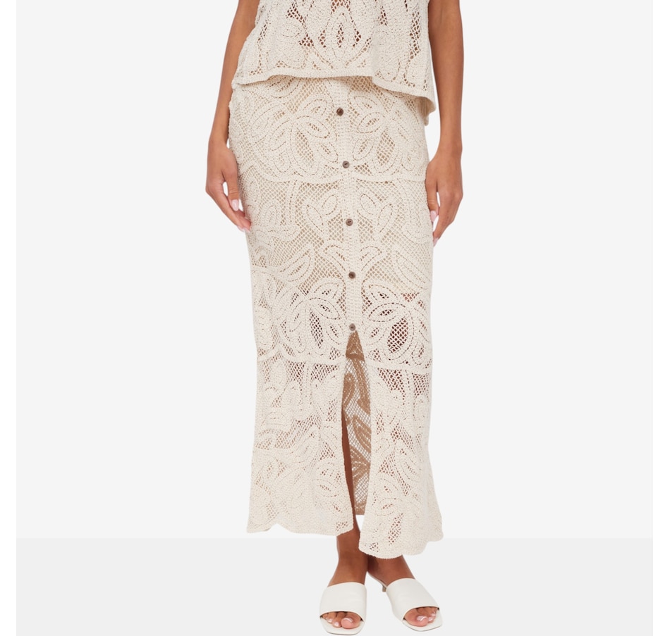 Image 125683_NAT.jpg, Product 125-683 / Price $175.00, Brian Bailey Crochet Lace Skirt from Brian Bailey on TSC.ca's Fashion department