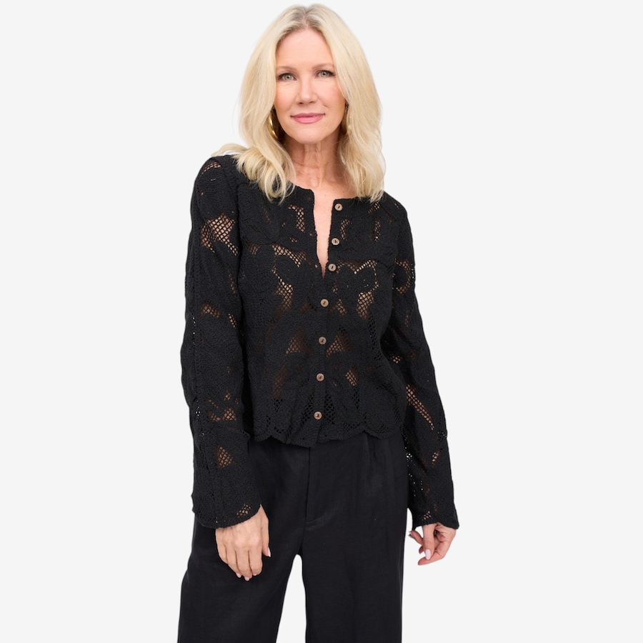 Image 125684_BLK.jpg, Product 125-684 / Price $190.00, Brian Bailey Crochet Lace Cardigan from Brian Bailey on TSC.ca's Fashion department