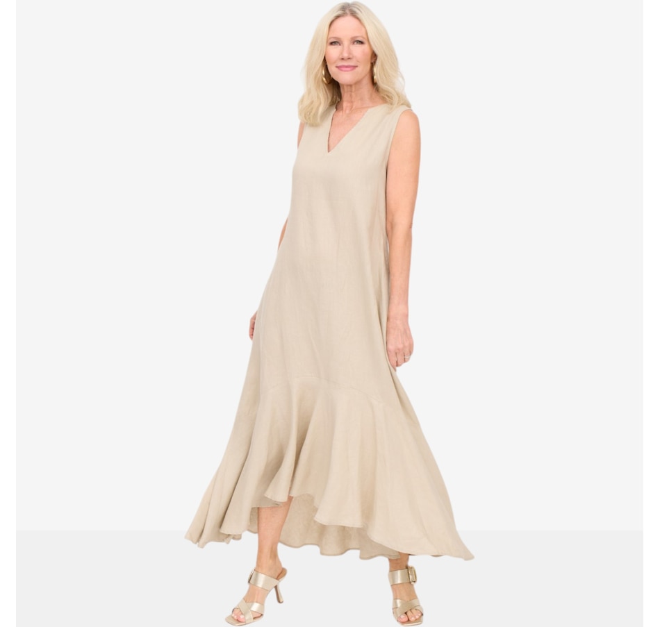 Image 125686_NAT.jpg, Product 125-686 / Price $190.00, Brian Bailey Sleeveless V-Neck Flared Dress from Brian Bailey on TSC.ca's Fashion department