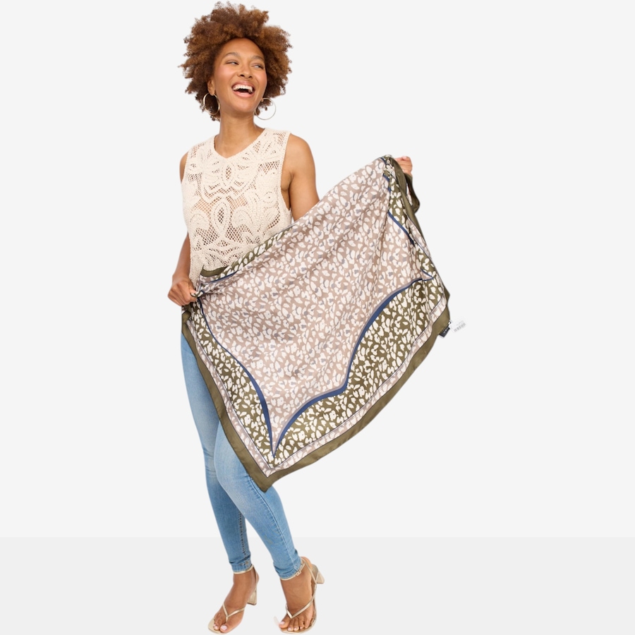 Image 125700_TAUAL.jpg, Product 125-700 / Price $90.00, Brian Bailey Printed Square Scarf from Brian Bailey on TSC.ca's Fashion department