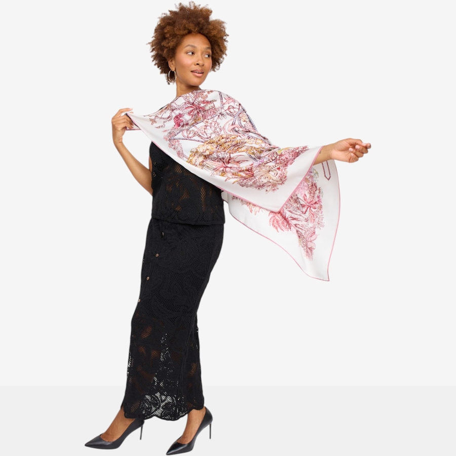Image 125702_PKF.jpg, Product 125-702 / Price $90.00, Brian Bailey Floral Printed Square Scarf from Brian Bailey on TSC.ca's Fashion department