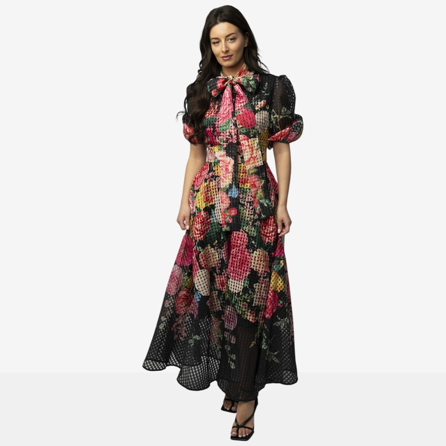 Image 125710_BLK.jpg, Product 125-710 / Price $149.88, Katherine Karambelas Maxi Dress with Scarf Collar from Katherine Karambelas on TSC.ca's Fashion department