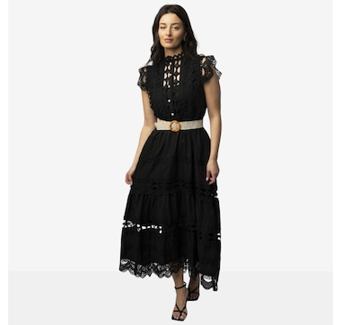 Katherine Karambelas Sleeveless Lace Maxi Dress