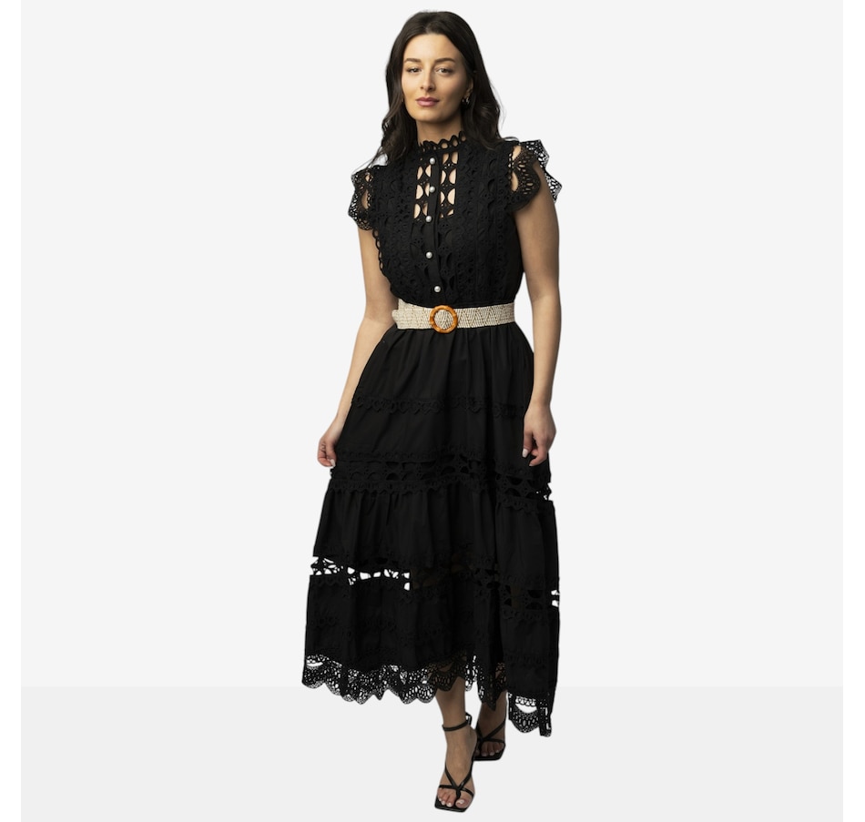 Image 125712_BLK.jpg, Product 125-712 / Price $270.00, Katherine Karambelas Sleeveless Lace Maxi Dress from Katherine Karambelas on TSC.ca's Fashion department