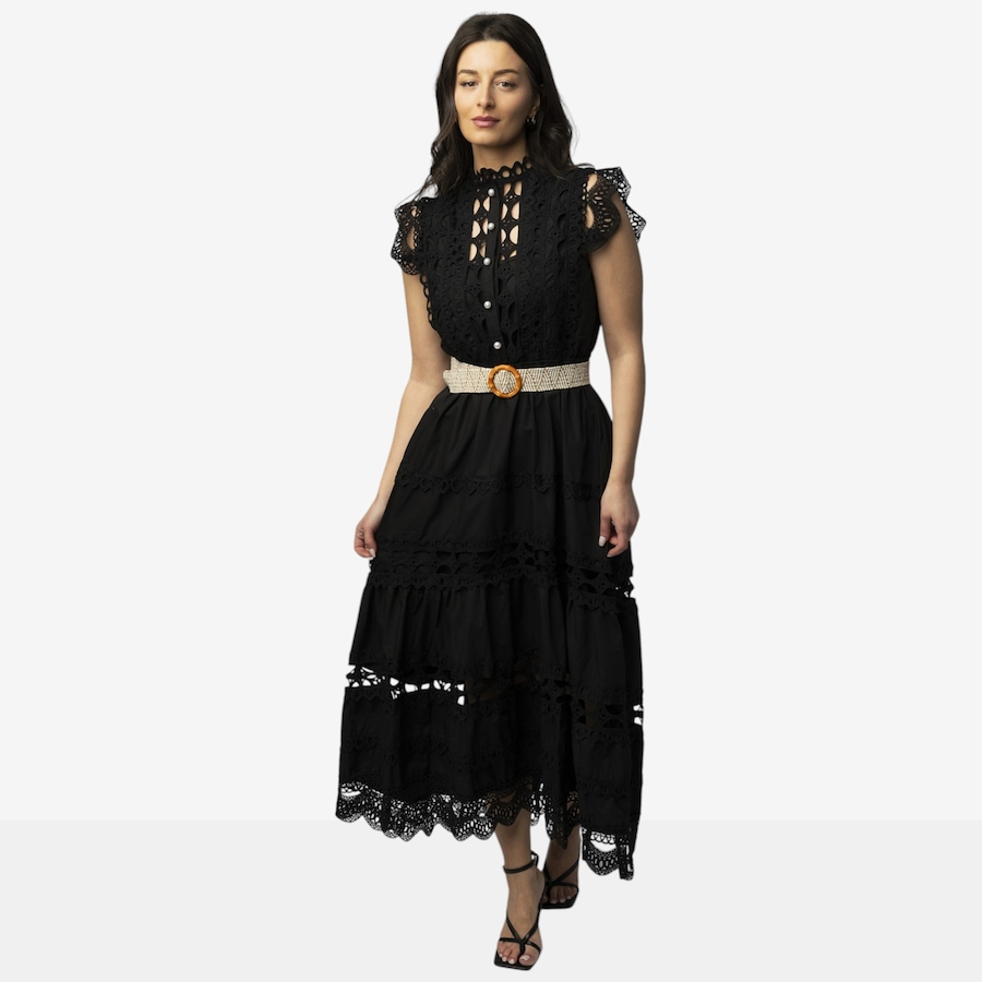 Image 125712_BLK.jpg, Product 125-712 / Price $179.88, Katherine Karambelas Sleeveless Lace Maxi Dress from Katherine Karambelas on TSC.ca's Fashion department