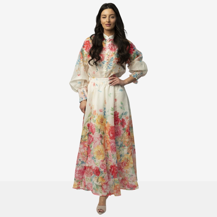 Image 125722_MTI.jpg, Product 125-722 / Price $149.88, Katherine Karambelas Two-Piece Set: Button Down Blouse and A-Line Skirt from Katherine Karambelas on TSC.ca's Fashion department