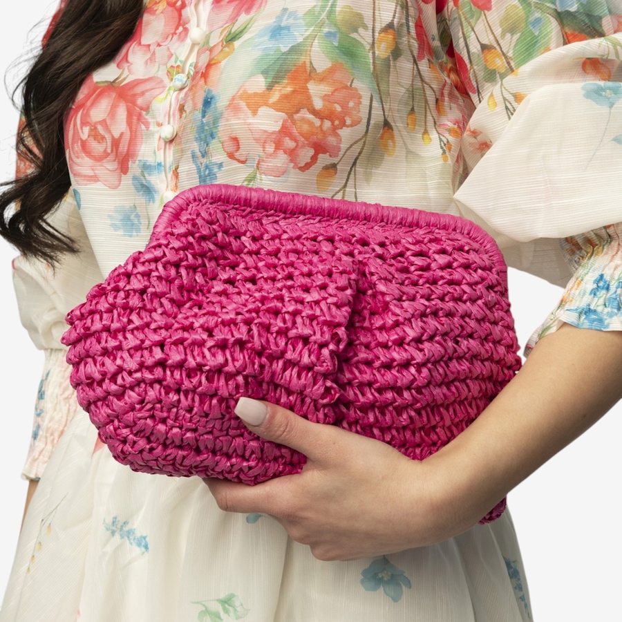 Image 125725_ALTMORE3.jpg, Product 125-725 / Price $49.88, Katherine Karambelas Woven Clutch with Removable Beaded Handle from Katherine Karambelas on TSC.ca's Fashion department
