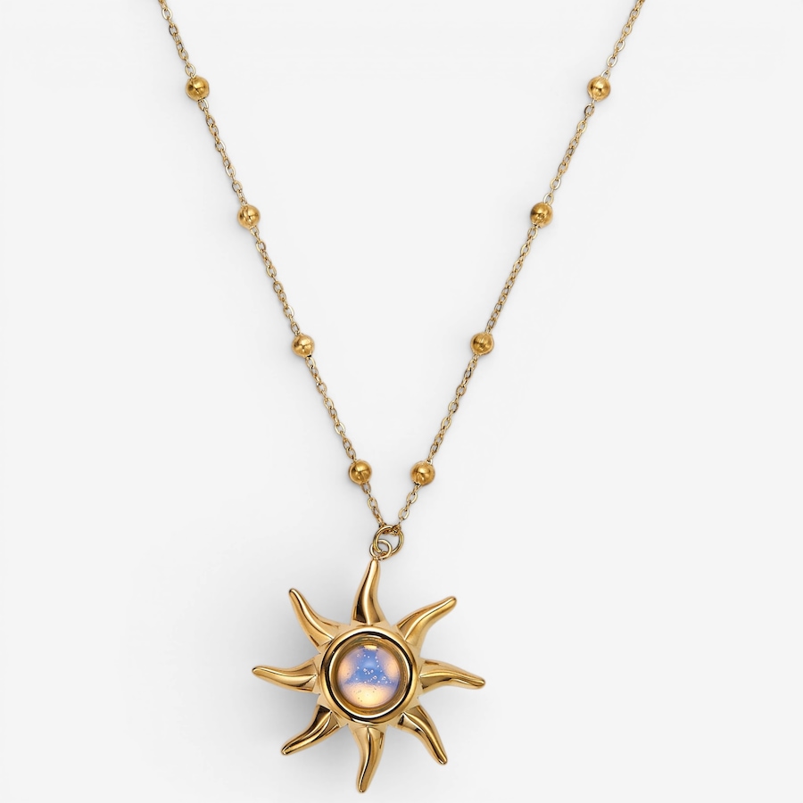 Image 125731_GLD.jpg, Product 125-731 / Price $39.88, Katherine Karambelas Enamel Stone Sun Necklace from Katherine Karambelas on TSC.ca's Jewellery department