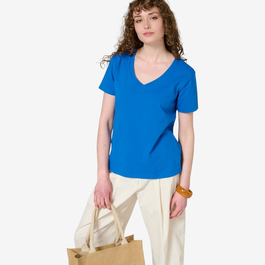 Image 125752_BLU.jpg, Product 125-752 / Price $55.00, Preloved Isabelle V-Neck Top  from Preloved on TSC.ca's Fashion department