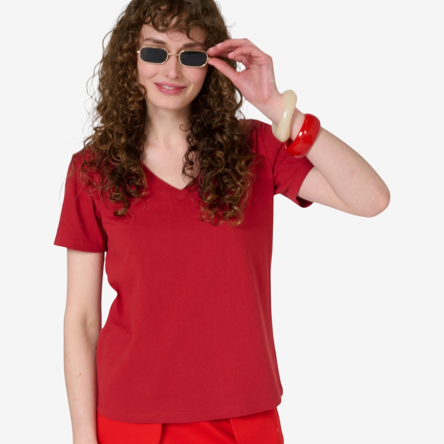 Image 125752_RED.jpg, Product 125-752 / Price $55.00, Preloved Isabelle V-Neck Top  from Preloved on TSC.ca's Fashion department