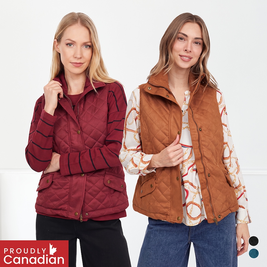 Image 125760_ALTMORE100.jpg, Product 125-760 / Price $99.99, Guillaume Quilted Faux Suede Vest from Guillaume on TSC.ca's Fashion department