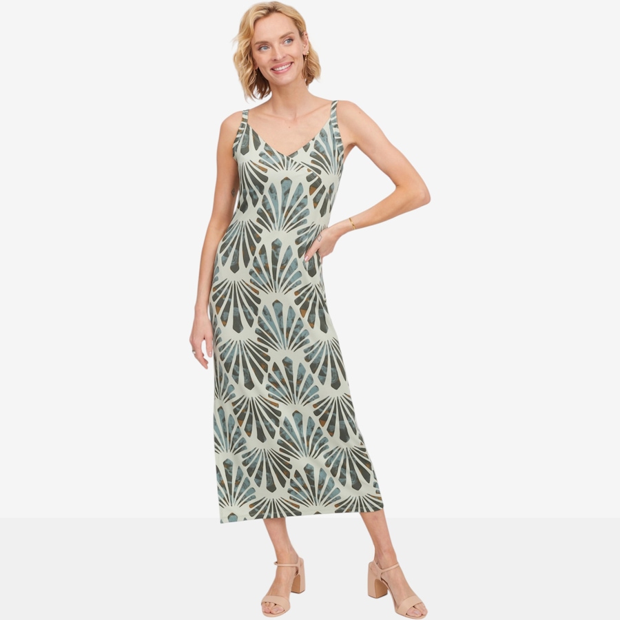 Image 125789_GRMU.jpg, Product 125-789 / Price $78.99, Kim & Co. Brazil Knit Strappy Midi Dress with Side Slit from Kim & Co. on TSC.ca's Fashion department