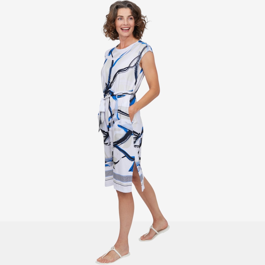 Image 125850_ALTMORE2.jpg, Product 125-850 / Price $114.99, Mr. Max Diana Brazil Knit Border Print Dress from Mr. Max on TSC.ca's Fashion department