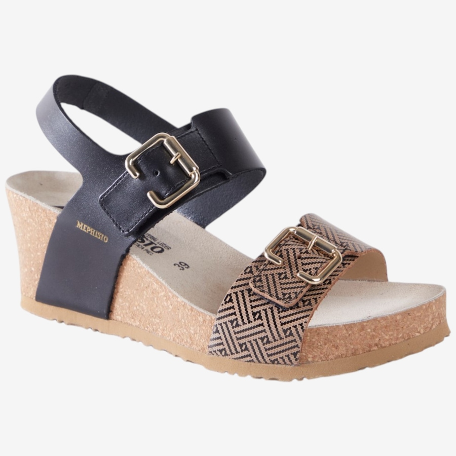 Image 125885_BLK.jpg, Product 125-885 / Price $345.00, Mephisto Lissandra Wedge Sandal from Mephisto on TSC.ca's Shoes department