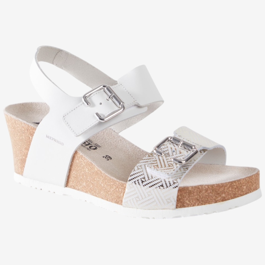 Image 125885_WHT.jpg, Product 125-885 / Price $345.00, Mephisto Lissandra Wedge Sandal from Mephisto on TSC.ca's Shoes department