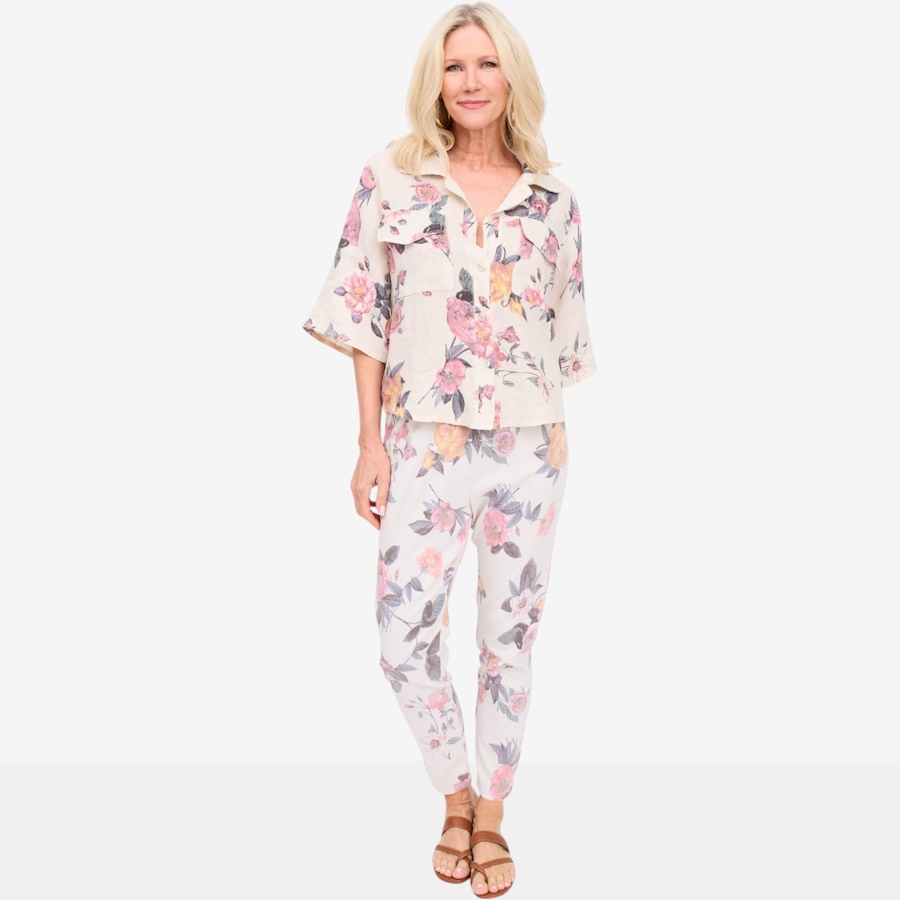 Image 125902_ALTMORE3.jpg, Product 125-902 / Price $150.00, Brian Bailey Short Sleeve Floral Linen Shirt from Brian Bailey on TSC.ca's Fashion department