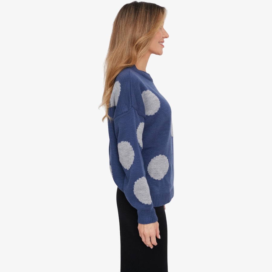 Image 125904_ALTMORE1.jpg, Product 125-904 / Price $79.00, M Made In Italy Knit Polk-A-Dot Colour Block Crew Neck Sweater from M Made in Italy on TSC.ca's Fashion department