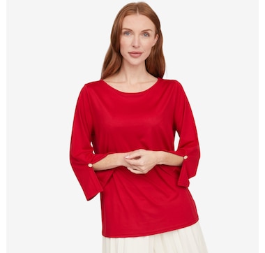 C Wonder 3/4 Sleeve Yummy Knit Top