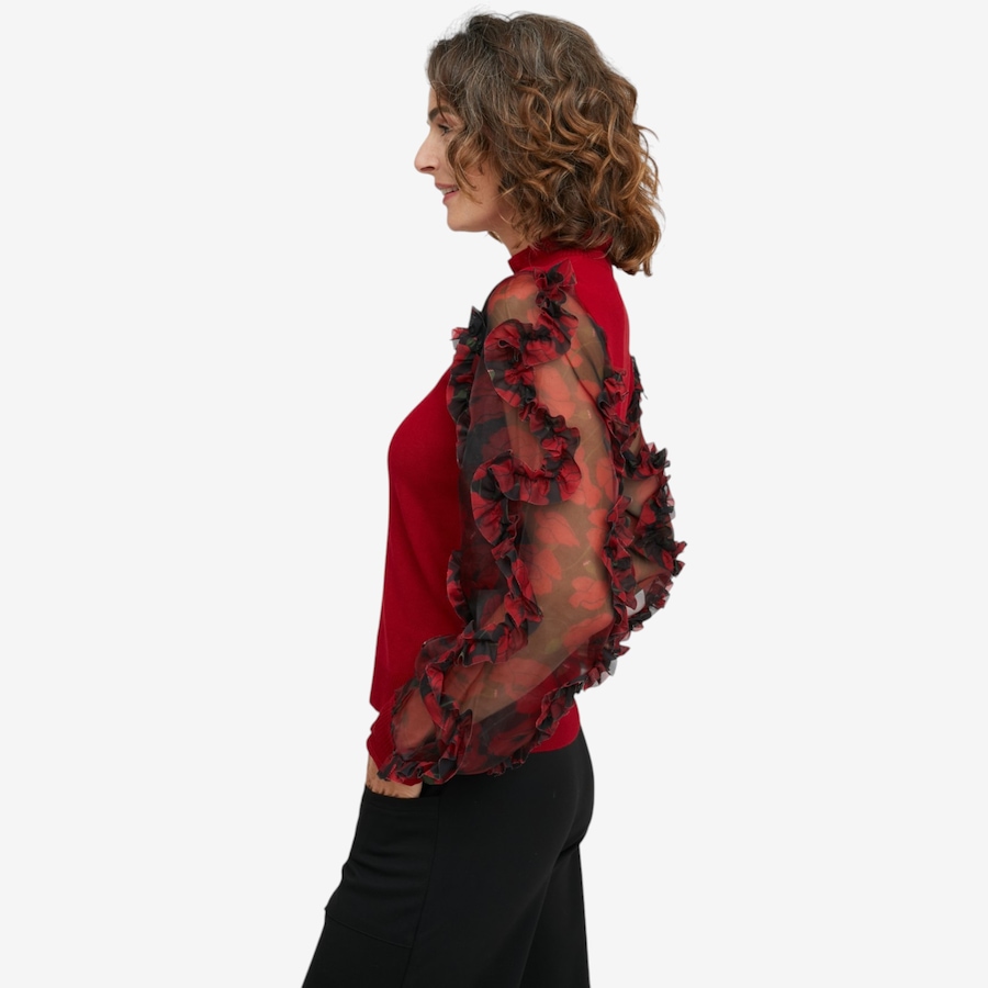 Image 126280_ALTMORE1.jpg, Product 126-280 / Price $89.99, C Wonder Mock Neck Sweater With Printed Mesh Sleeve from C. Wonder on TSC.ca's Fashion department