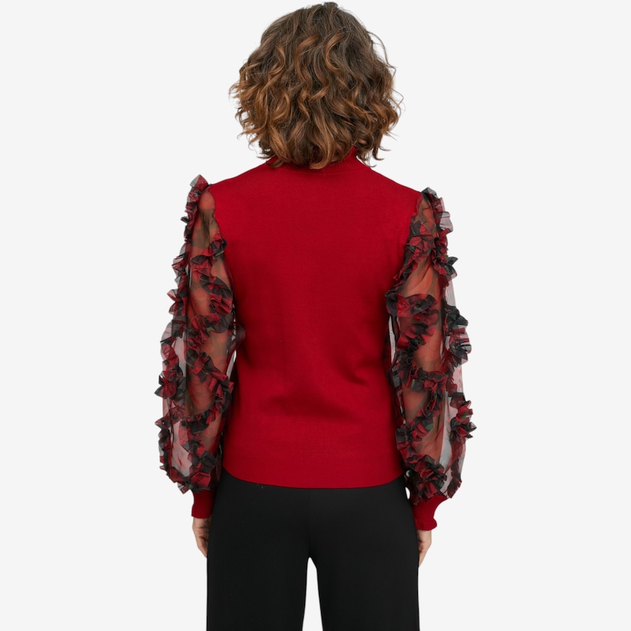 Image 126280_ALTMORE5.jpg, Product 126-280 / Price $89.99, C Wonder Mock Neck Sweater With Printed Mesh Sleeve from C. Wonder on TSC.ca's Fashion department