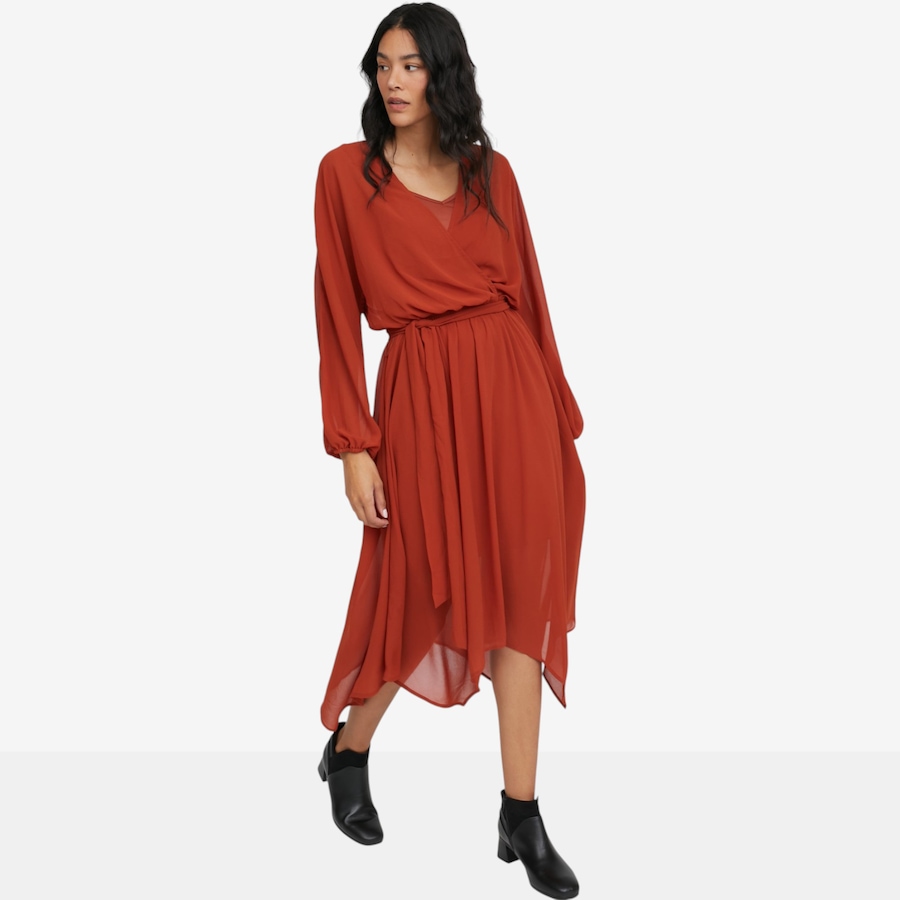 Image 126401_ALTMORE7.jpg, Product 126-401 / Price $119.99, Tower Hill Handkercheif Hem Chiffon Boho Dress with separate Slip Dress from Tower Hill on TSC.ca's Fashion department