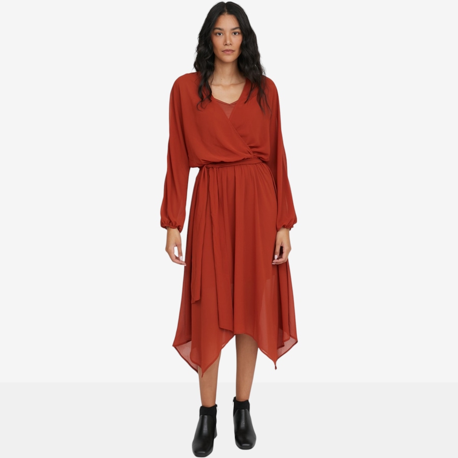Image 126401_SIE.jpg, Product 126-401 / Price $119.99, Tower Hill Handkercheif Hem Chiffon Boho Dress with separate Slip Dress from Tower Hill on TSC.ca's Fashion department