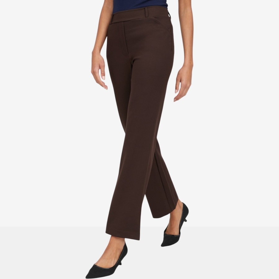 Image 126433_ALTMORE4.jpg, Product 126-433 / Price $59.99, Kim & Co Stretch Ponte Knit Essential Mini Flare Pant with Pockets from Kim & Co. on TSC.ca's Fashion department
