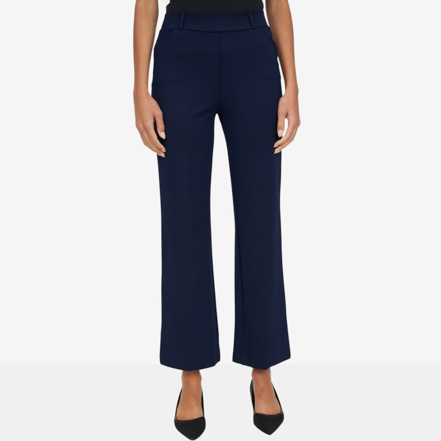 Image 126433_NVY.jpg, Product 126-433 / Price $59.99, Kim & Co Stretch Ponte Knit Essential Mini Flare Pant with Pockets from Kim & Co. on TSC.ca's Fashion department