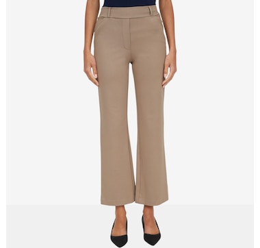 Kim &amp; Co Stretch Ponte Knit Essential Mini Flare Pant with Pockets