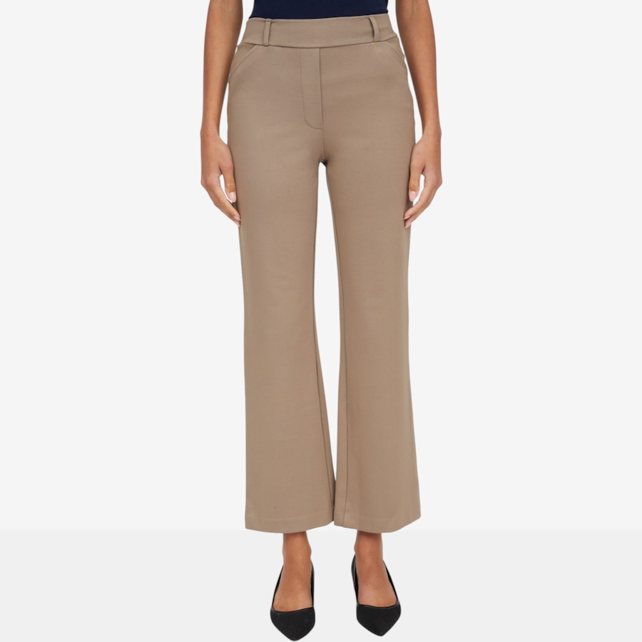 Image 126433_WH.jpg, Product 126-433 / Price $59.99, Kim & Co Stretch Ponte Knit Essential Mini Flare Pant with Pockets from Kim & Co. on TSC.ca's Fashion department
