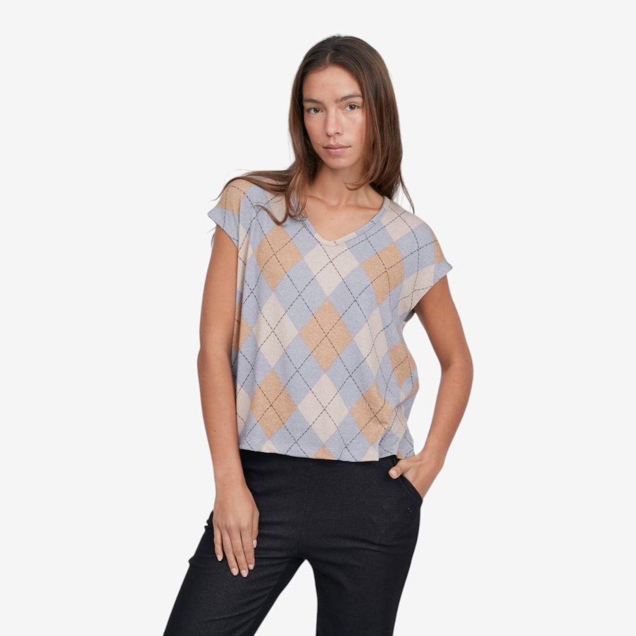 Image 126436_CLF.jpg, Product 126-436 / Price $49.99, Kim & Co Printed Fine Sweater Knit Vest Top from Kim & Co. on TSC.ca's Fashion department