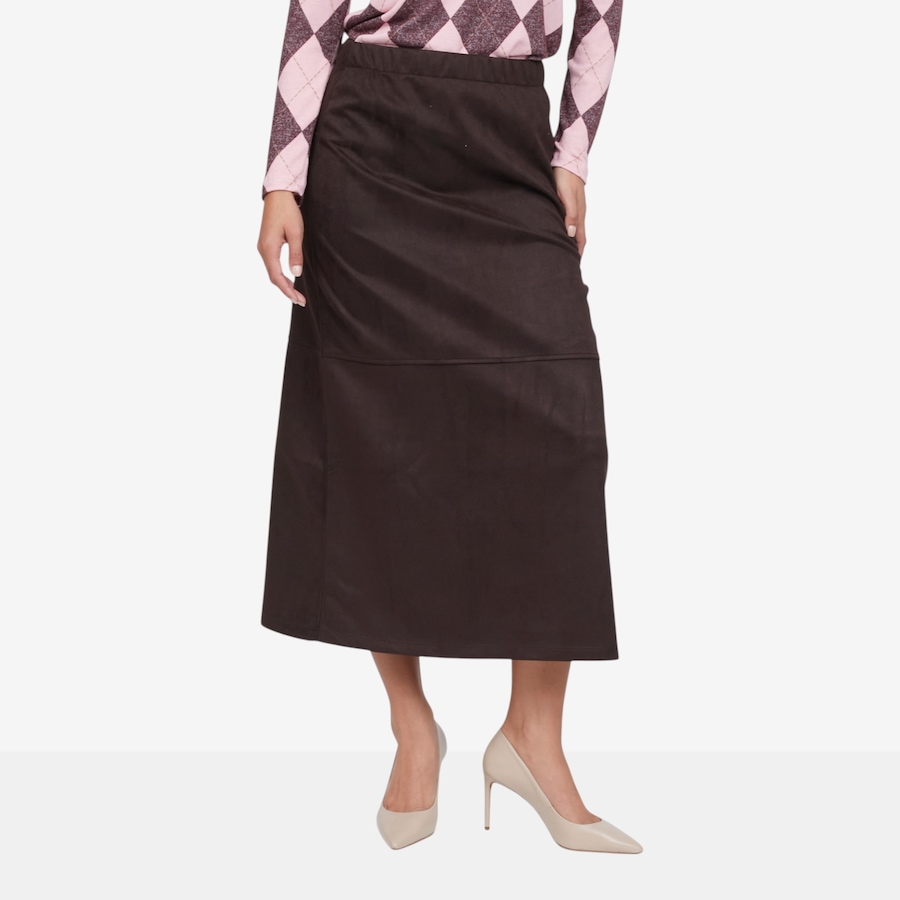 Image 126449_COF.jpg, Product 126-449 / Price $79.99, Kim & Co Stretch Faux Suede Long Skirt from Kim & Co. on TSC.ca's Fashion department