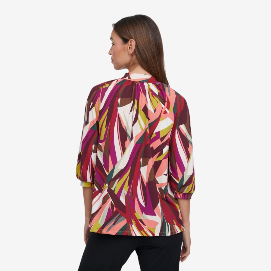 Image 126451_ALTMORE1.jpg, Product 126-451 / Price $69.99, Kim & Co Printed Brazil Knit 3/4 Blouson Slv Mock Neck Top from Kim & Co. on TSC.ca's Fashion department
