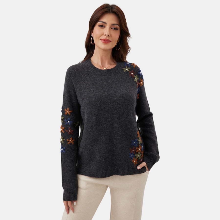 Image 126480_CHR.jpg, Product 126-480 / Price $69.99, Orange Fashion Village Wildflower Meadow Sweater from Orange Fashion Village on TSC.ca's Fashion department