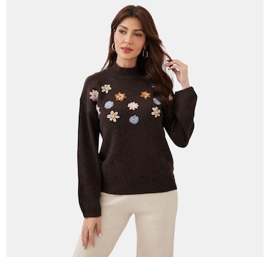 Orange Fashion Village Enchanted Garden Mockneck