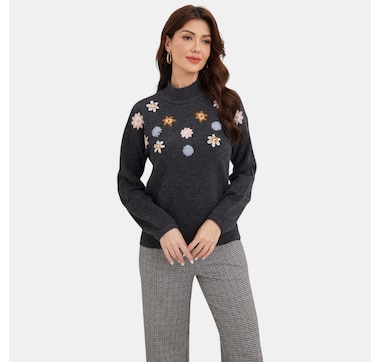 Orange Fashion Village Enchanted Garden Mockneck