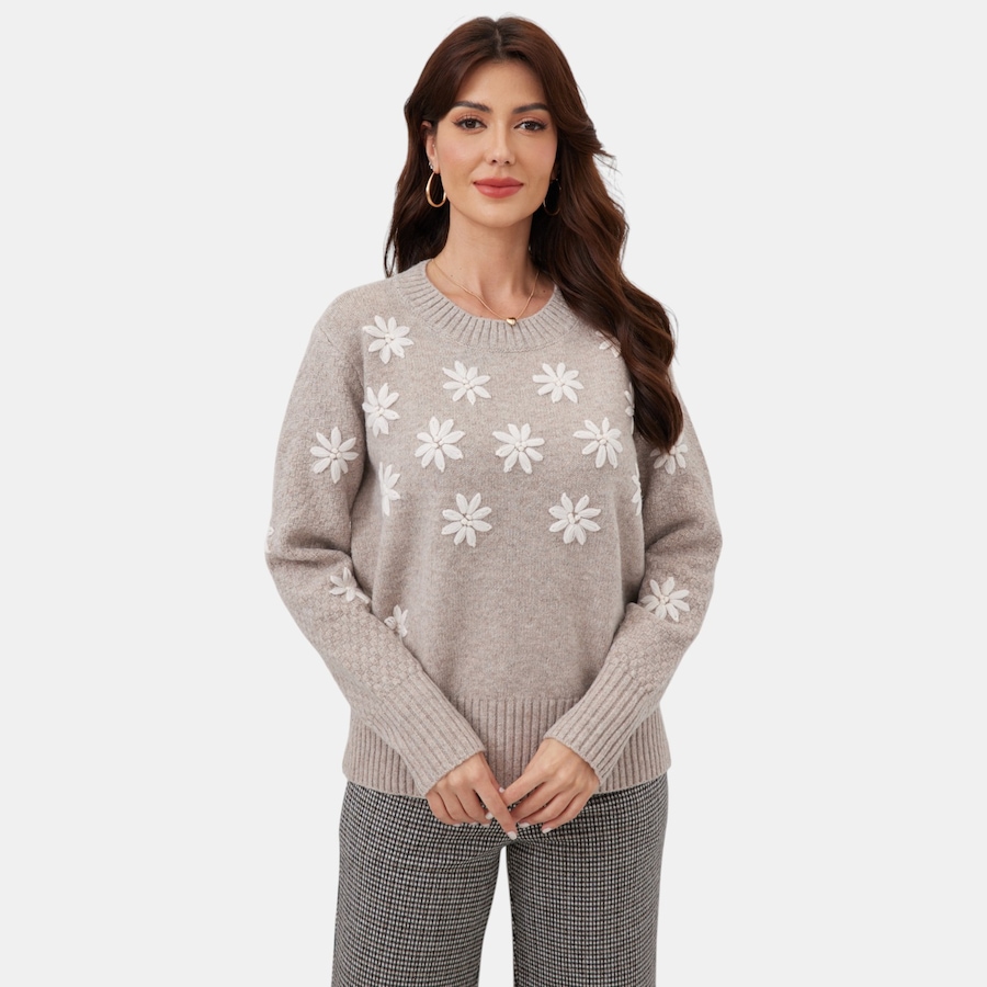 Image 126483_BGE.jpg, Product 126-483 / Price $69.99, Orange Fashion Village Gabby's Flower Sweater from Orange Fashion Village on TSC.ca's Fashion department