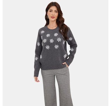 Orange Fashion Village Gabby's Flower Sweater