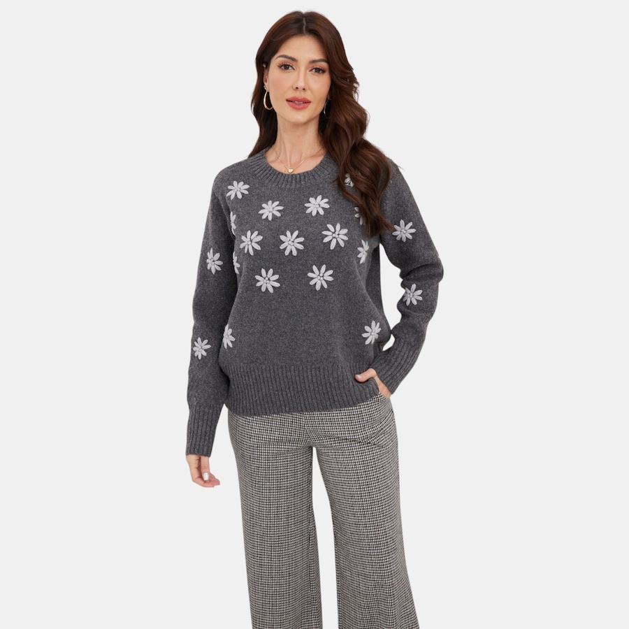 Image 126483_CHR.jpg, Product 126-483 / Price $69.99, Orange Fashion Village Gabby's Flower Sweater from Orange Fashion Village on TSC.ca's Fashion department
