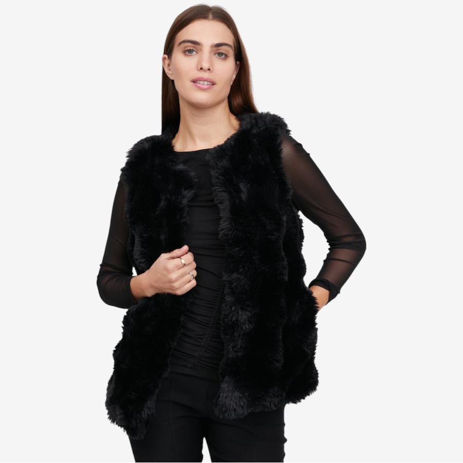 Image 126622_BLK.jpg, Product 126-622 / Price $49.99, Nina Leonard Faux Fur Vest from Nina Leonard on TSC.ca's Fashion department