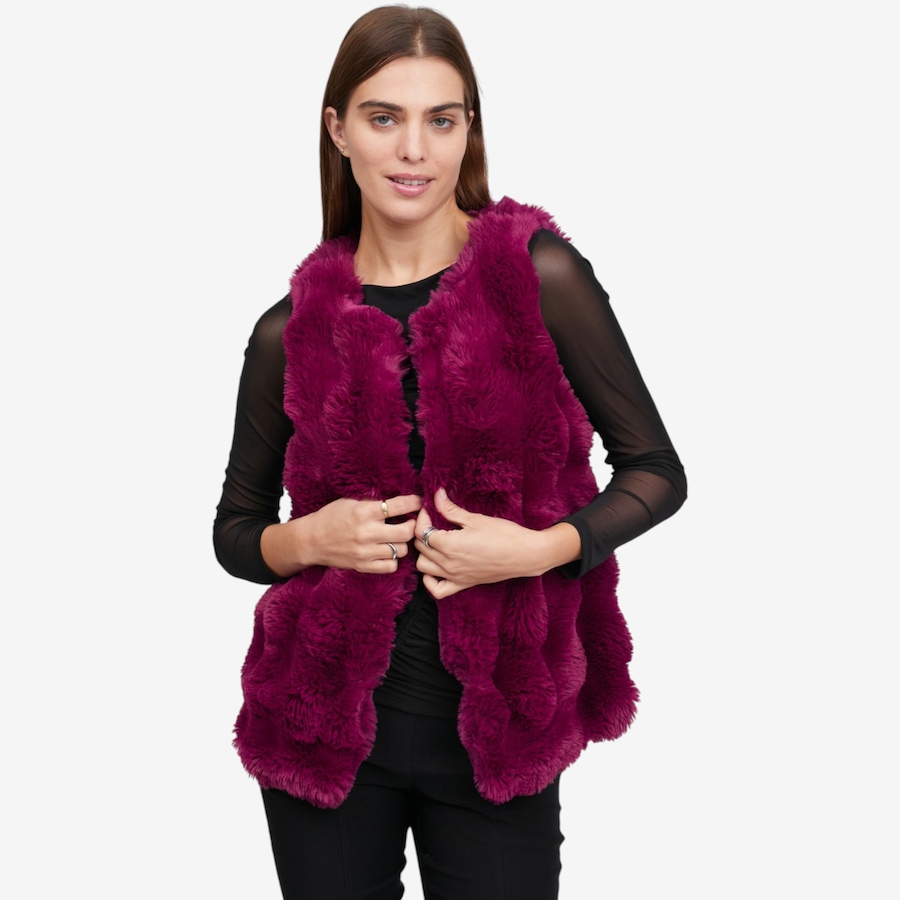 Image 126622_RPLUM.jpg, Product 126-622 / Price $49.99, Nina Leonard Faux Fur Vest from Nina Leonard on TSC.ca's Fashion department