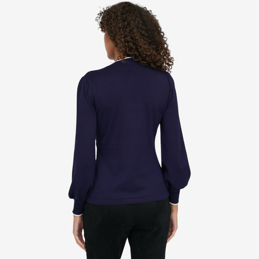 Image 126623_ALTMORE3.jpg, Product 126-623 / Price $59.99, Nina Leonard Balloon Sleeve Mock Neck Sweater with Bow Detail from Nina Leonard on TSC.ca's Fashion department