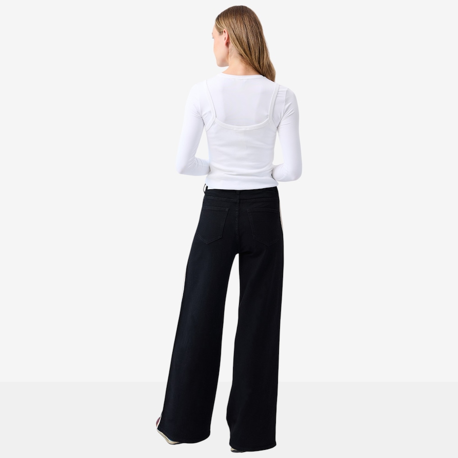 Image 126654_ALTMORE3.jpg, Product 126-654 / Price $128.00, Yoga Jeans Lily Wide Black with Black & Golden Stripe High Rise from Yoga Jeans on TSC.ca's Fashion department