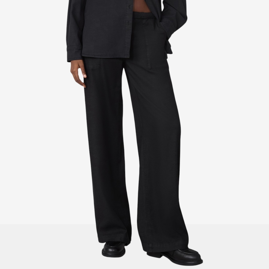 Image 126853_BLK.jpg, Product 126-853 / Price $120.00, Lola Denim Remy Mid Rise Wide Leg Trouser from Lola Denim on TSC.ca's Fashion department